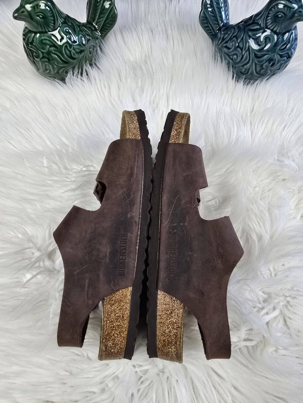 Birkenstock Milano Oiled Leather Sandals Size 38 - Picture 9 of 14